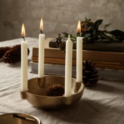 Ferm LIVING Bowl Adventskandelaar Messing -Woondecoratie 45288 02 03 fa30acf96b