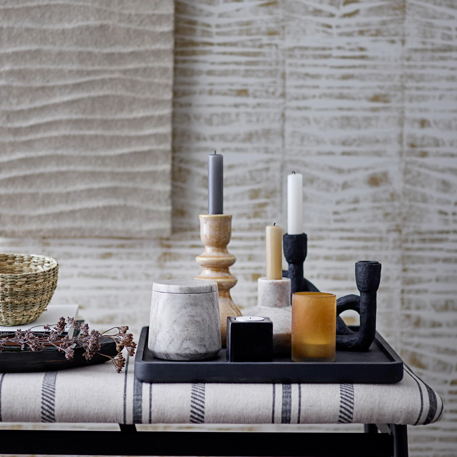 Bloomingville Mashel Kandelaar 16,5 Cm 2 Bloomingville Mashel Kandelaar 16,5 Cm - Afbeelding 2