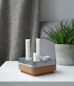 Schaal Van Kurk Voor De Fyran Kandelaars 16x16 Cm -Woondecoratie 572422 01 41 EnvironmentImage 231926430c